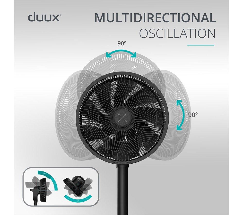 DUUX Whisper Flex 2 13.4" Smart Pedestal Fan - Black image number 6 of 11