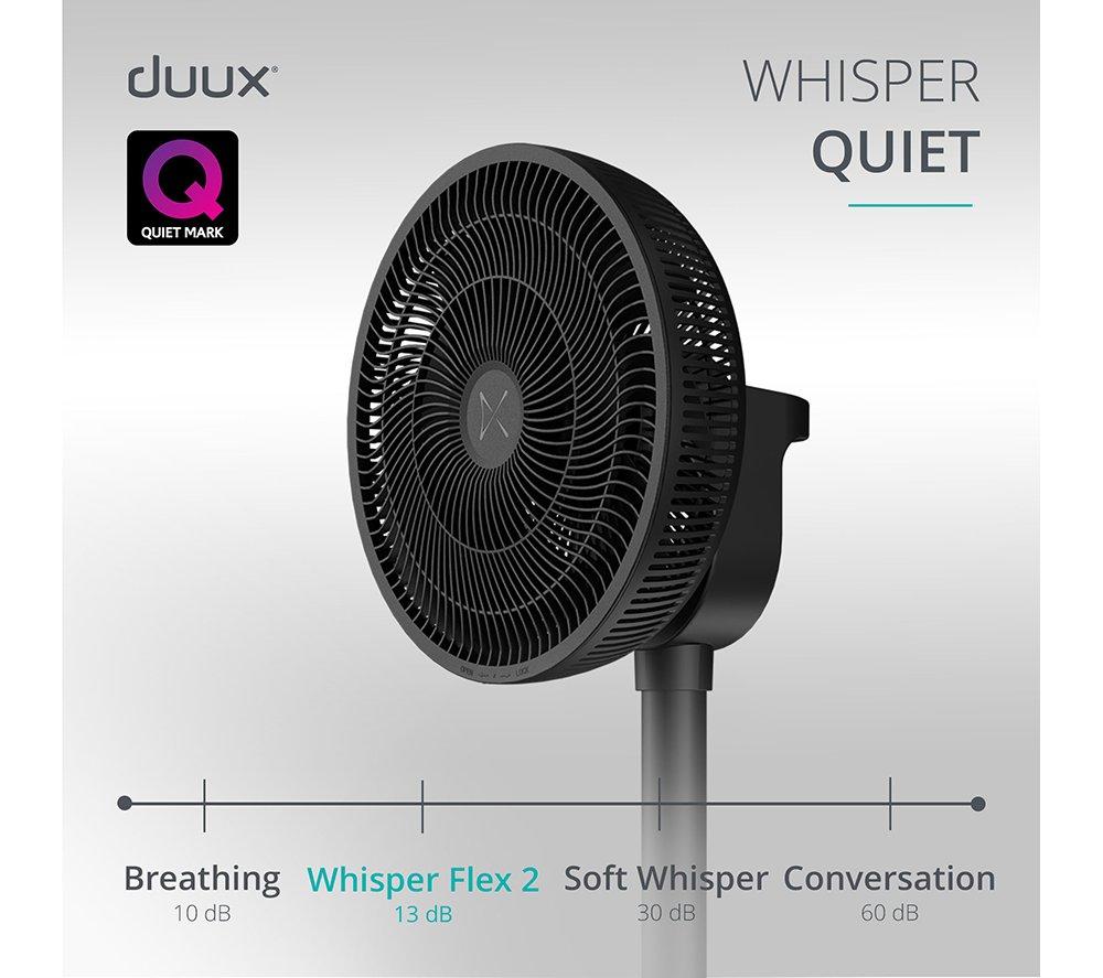 DUUX Whisper Flex 2 13.4" Smart Pedestal Fan - Black image number 7 of 11