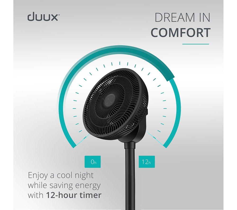 DUUX Whisper Flex 2 13.4" Smart Pedestal Fan - Black image number 10 of 11