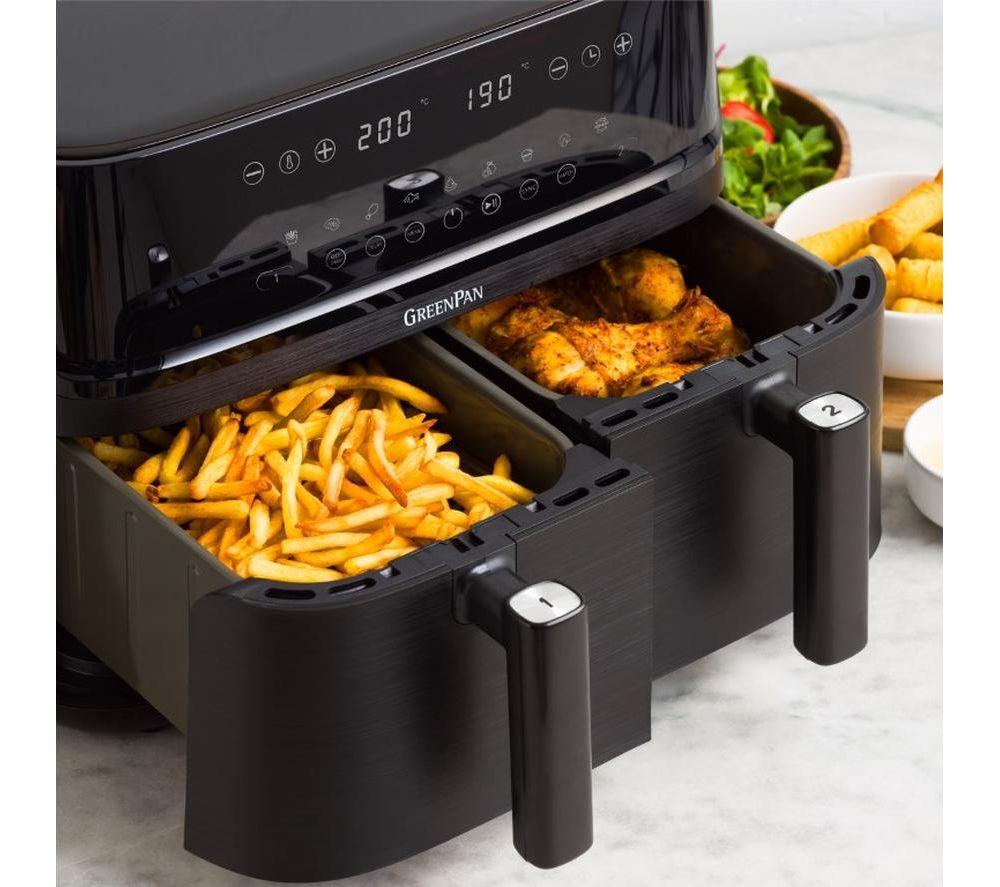 GREENPAN CC010363-002 Dual Air Fryer - Black image number 4 of 8