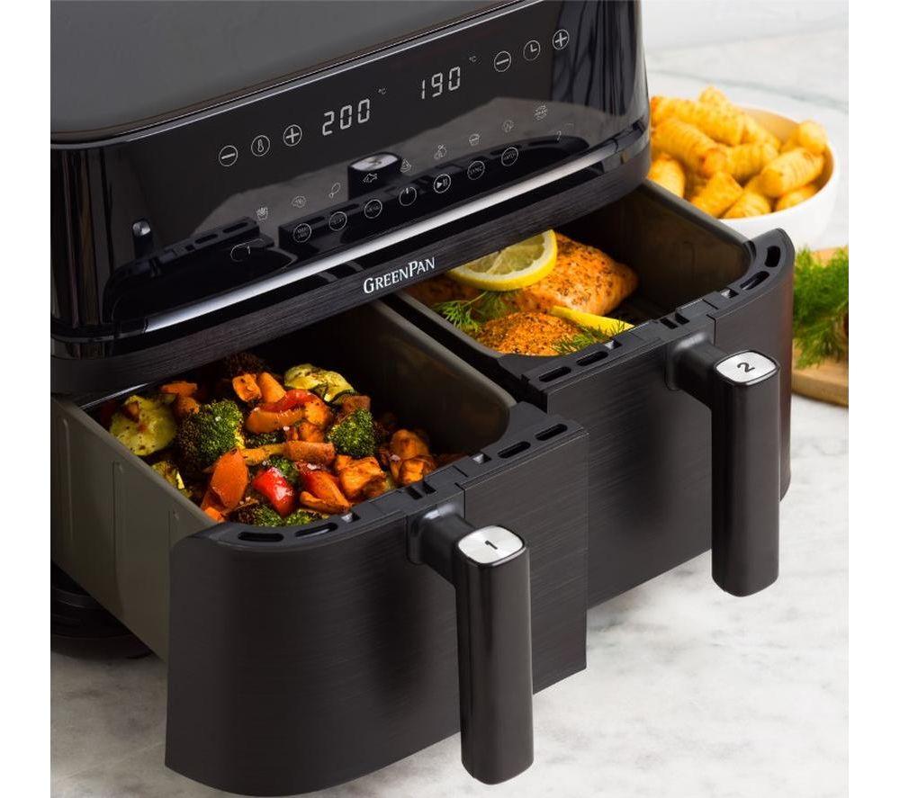 GREENPAN CC010363-002 Dual Air Fryer - Black image number 5 of 8