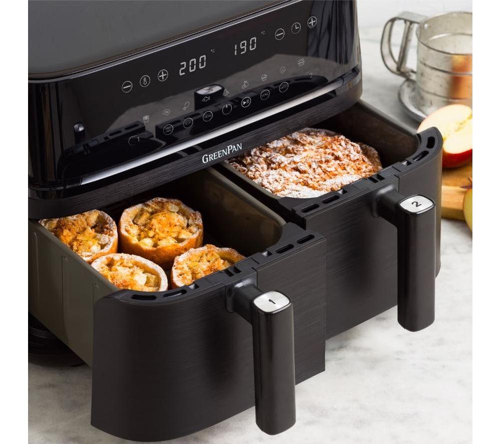 GREENPAN CC010363-002 Dual Air Fryer - Black image number 6 of 8