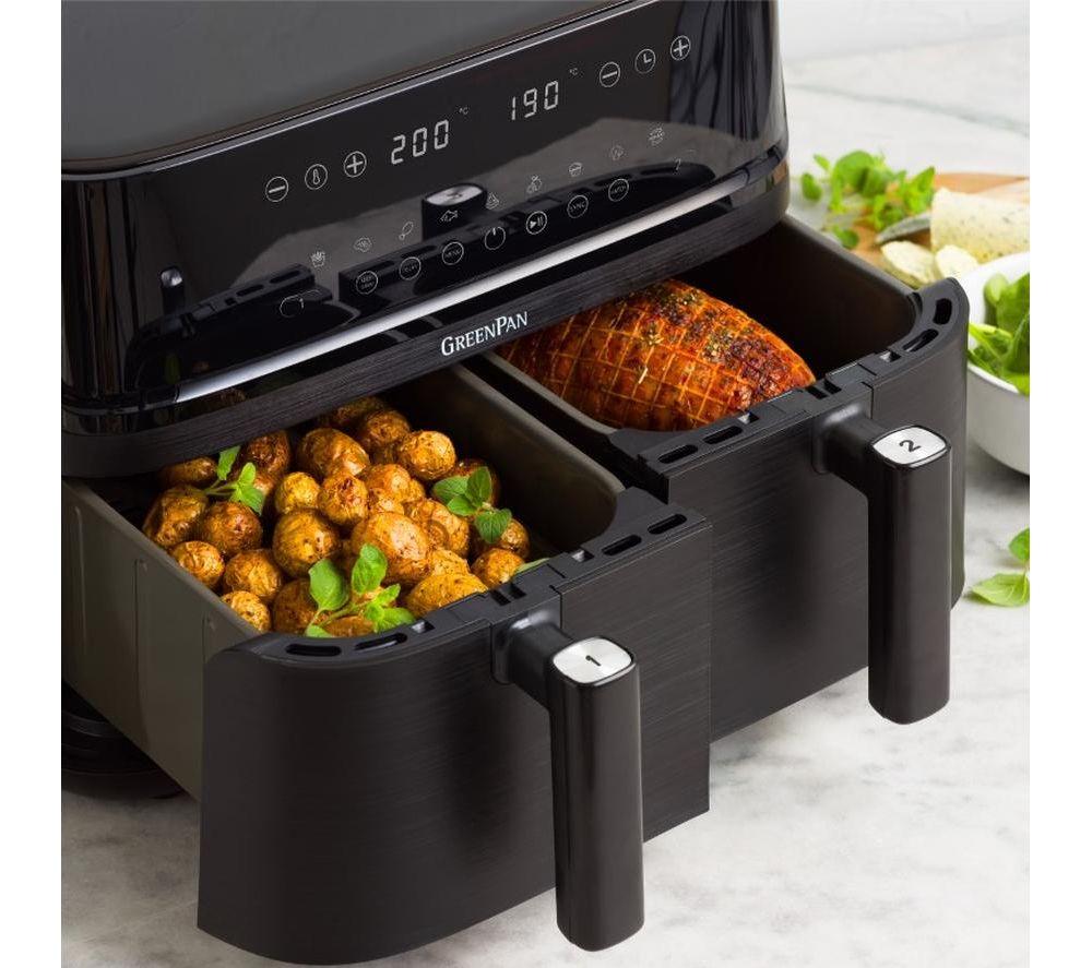 GREENPAN CC010363-002 Dual Air Fryer - Black image number 7 of 8