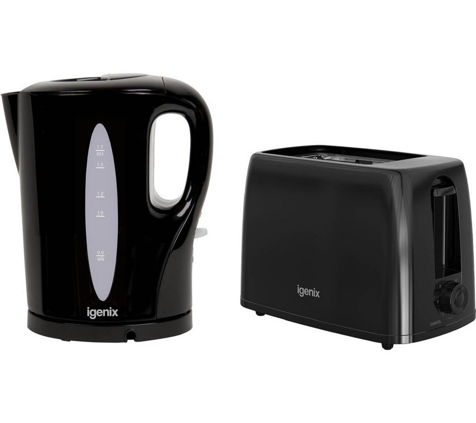 IGENIX IGPK46 Jug Kettle & 2-Slice Toaster Bundle - Black