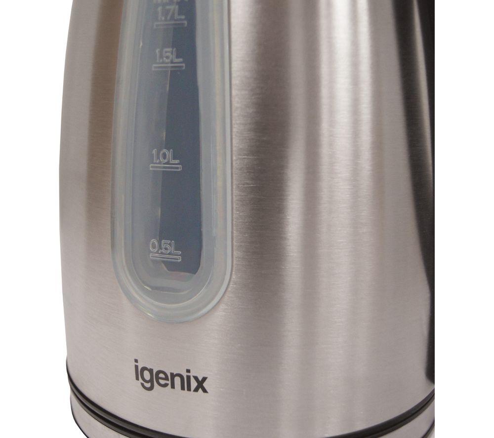 IGENIX IGPK49 Solo Microwave, Jug Kettle, 2-Slice Toaster & Iron Bundle - Silver image number 9 of 17