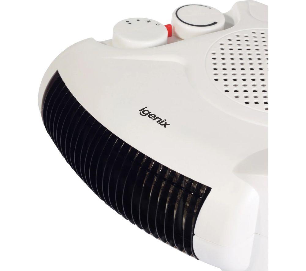 IGENIX IGHF01914W Portable Hot & Cool Fan Heater - White image number 6 of 7