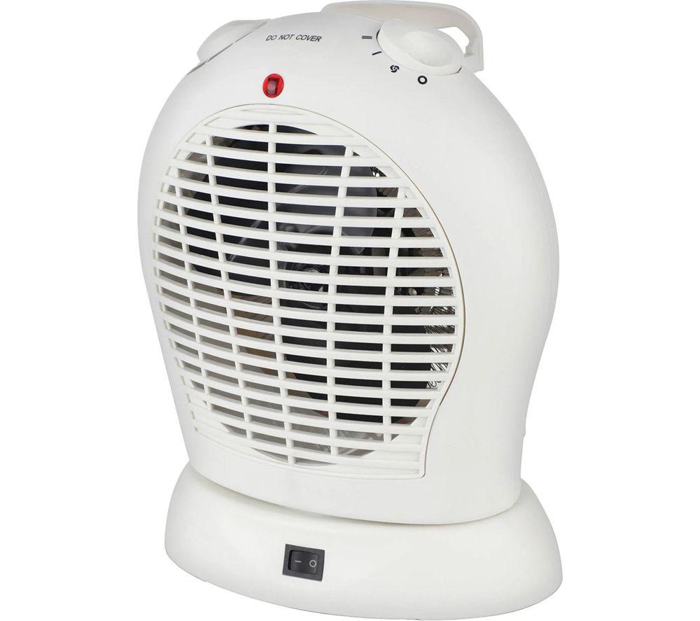 IGENIX IGHF03051W Portable Oscillating Fan Heater - White, White