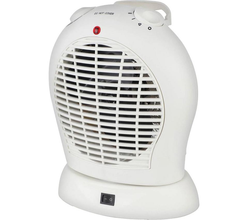 IGENIX IGHF03051W Portable Oscillating Fan Heater - White