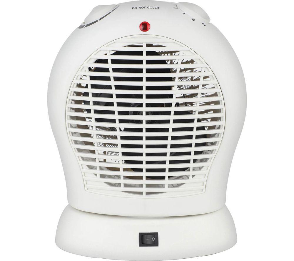 IGENIX IGHF03051W Portable Oscillating Fan Heater - White image number 5 of 6