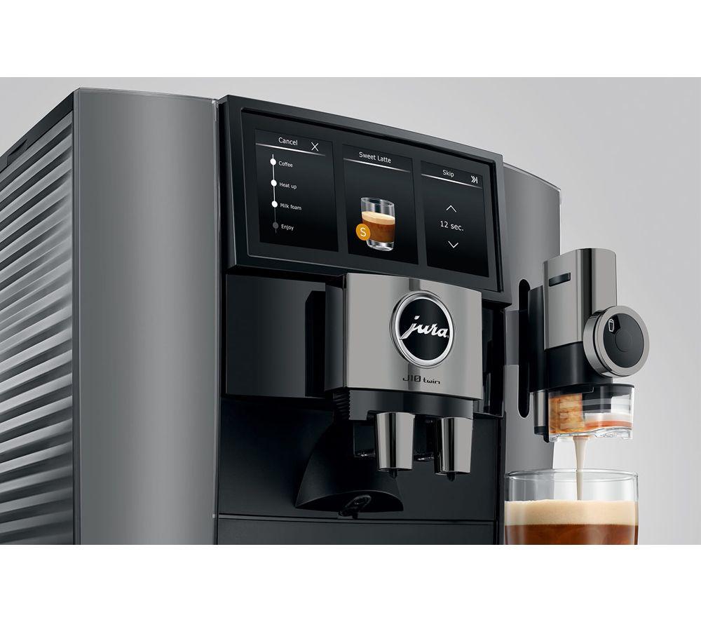 JURA J10 Twin Smart Bean to Cup Coffee Machine - Diamond Onyx image number 4 of 12