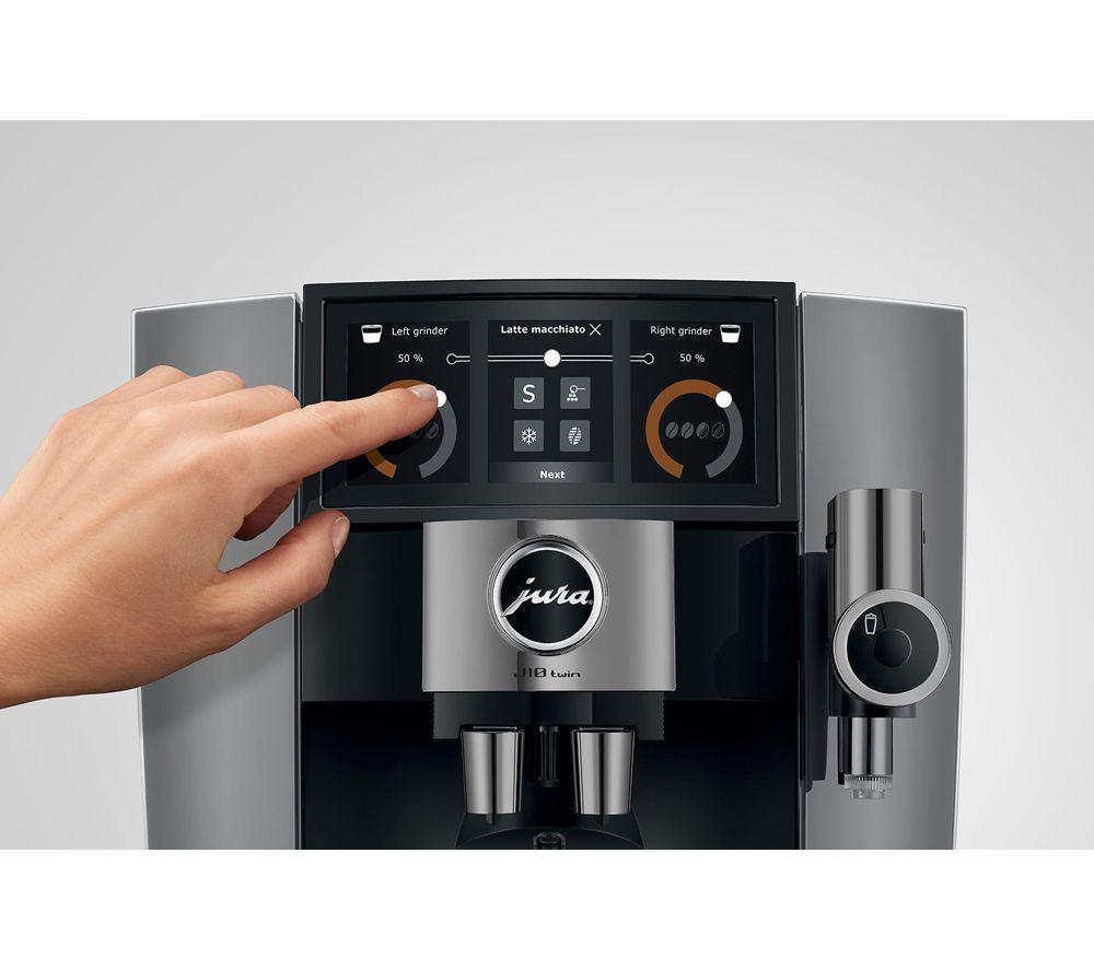 JURA J10 Twin Smart Bean to Cup Coffee Machine - Diamond Onyx image number 11 of 12