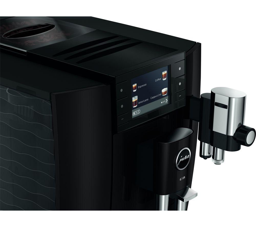 JURA E8 Smart Bean to Cup Coffee Machine - Piano Black image number 3 of 9