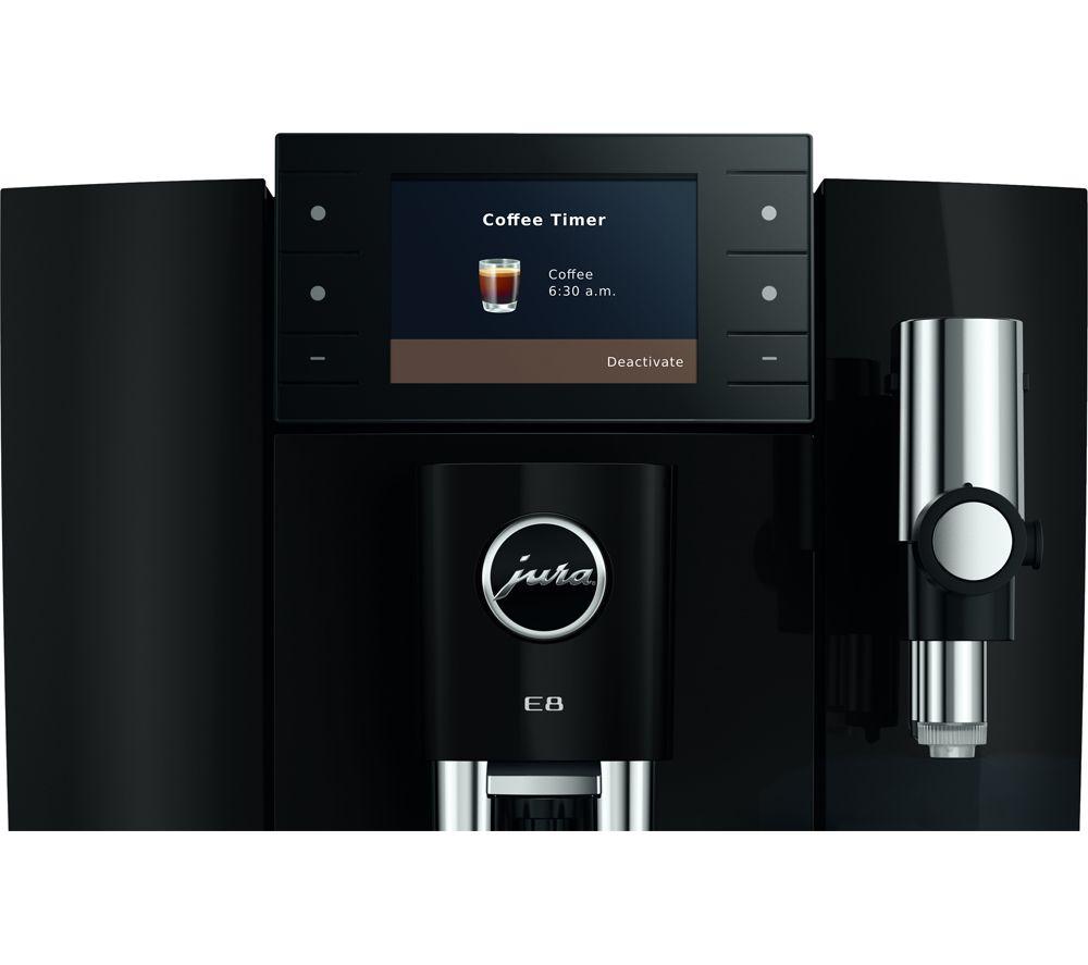 JURA E8 Smart Bean to Cup Coffee Machine - Piano Black image number 4 of 9
