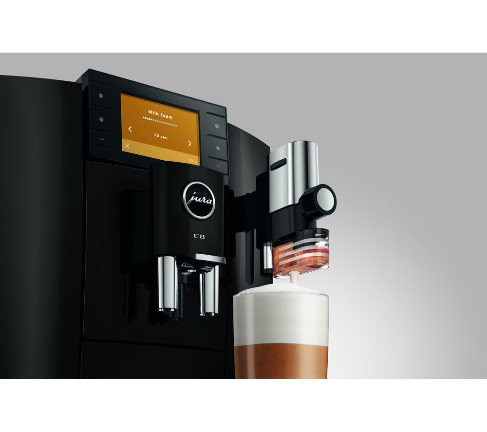 JURA E8 Smart Bean to Cup Coffee Machine - Piano Black image number 5 of 9