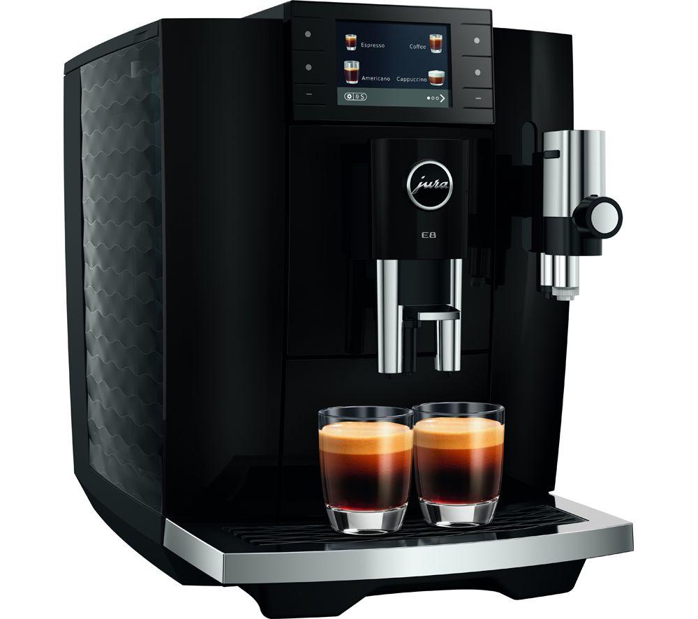 JURA E8 Smart Bean to Cup Coffee Machine - Piano Black image number 7 of 9