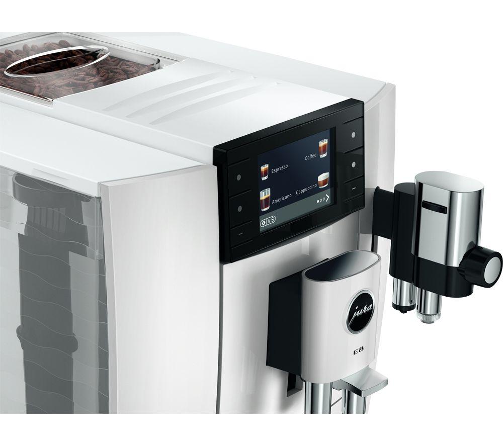 JURA E8 Smart Bean to Cup Coffee Machine - Piano White image number 2 of 8