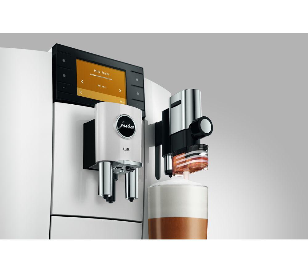JURA E8 Smart Bean to Cup Coffee Machine - Piano White image number 4 of 8