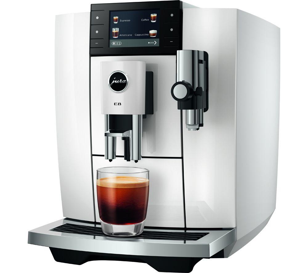 JURA E8 Smart Bean to Cup Coffee Machine - Piano White image number 8 of 8