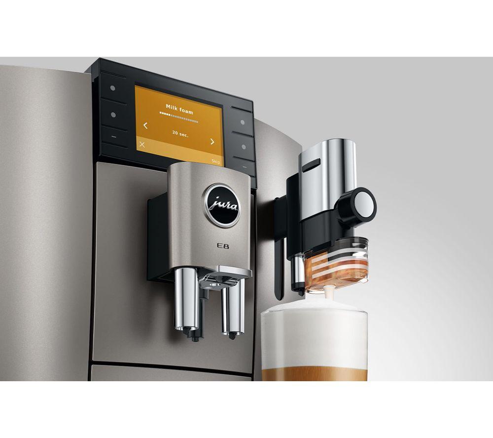 JURA E8 Smart Bean to Cup Coffee Machine - Midnight Silver image number 6 of 9