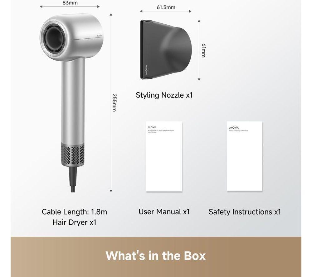 MOVA Shine 10 Hair Dryer - Silver image number 2 of 11