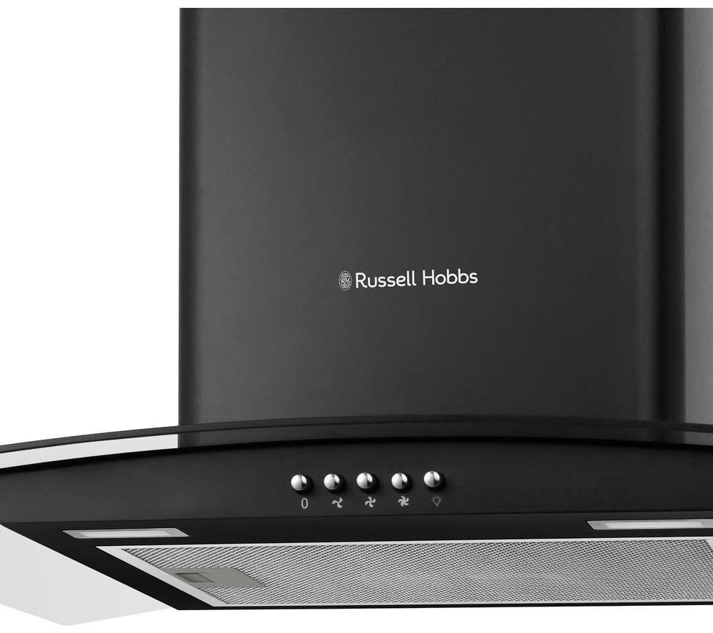 RUSSELL HOBBS RH60GCH92A1B 60 cm Chimney Cooker Hood &ndash; Black image number 2 of 3