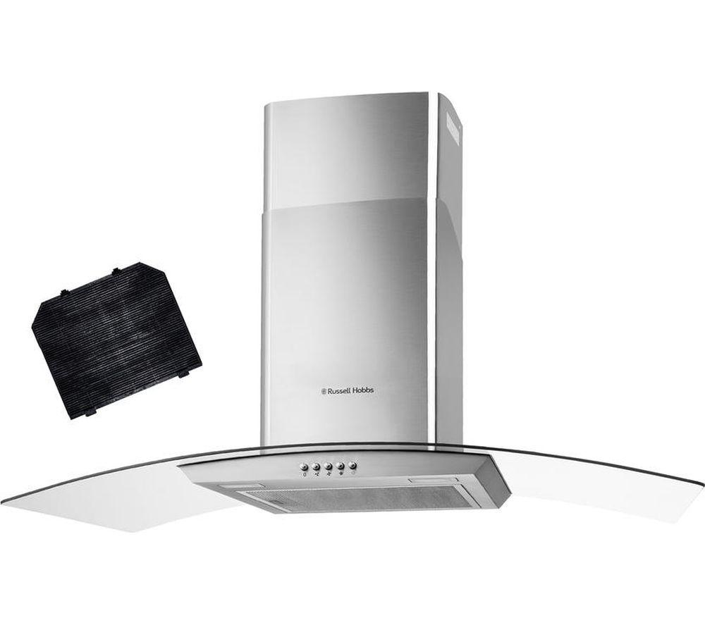 RUSSELL HOBBS RH90GCH92A1SS 90 cm Chimney Cooker Hood - Stainless Steel image number 2 of 3