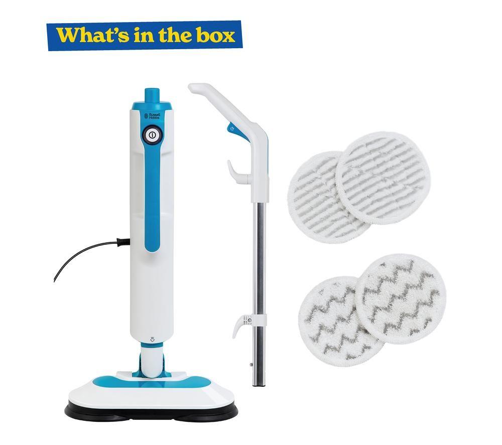 RUSSELL HOBBS RHSFP7001 Steam Mop - White & Teal image number 6 of 6