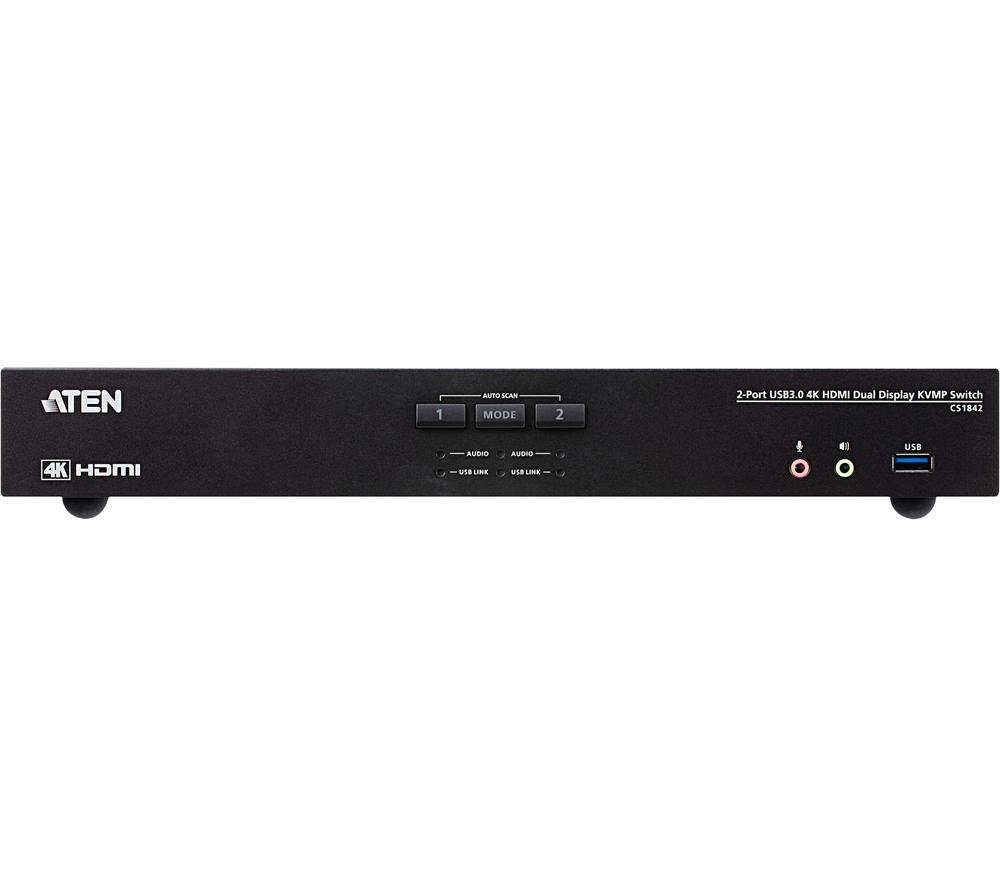 Aten Cs1842 2-Port Usb 3.0 4K Hdmi Dual Display Kvmp Switch