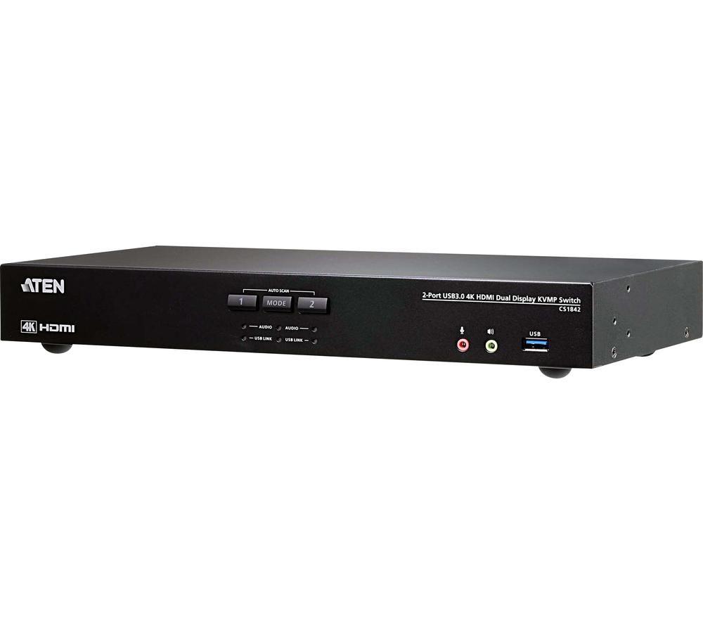 ATEN CS1842 2-Port USB 3.0 4K HDMI Dual Display KVMP Switch image number 2 of 3