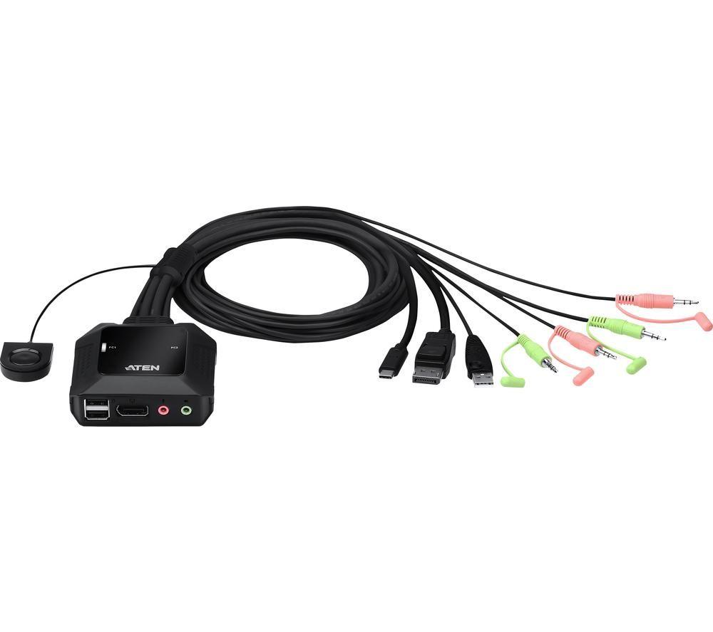ATEN CS52DP 2-Port USB Type-C DisplayPort Hybrid Cable KVM Switch image number 6 of 7