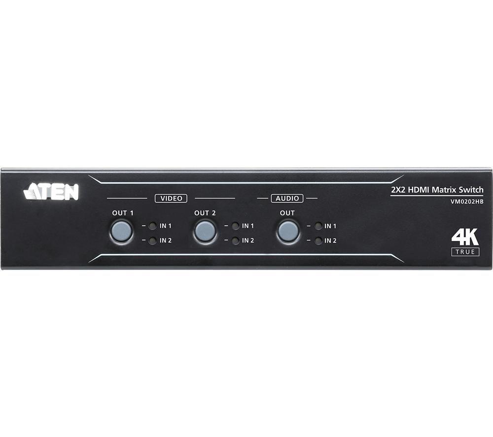 ATEN VM0202HB True 4K HDR HDMI 2&times;2 Matrix Switch with Audio De‑Embedding image number 2 of 3
