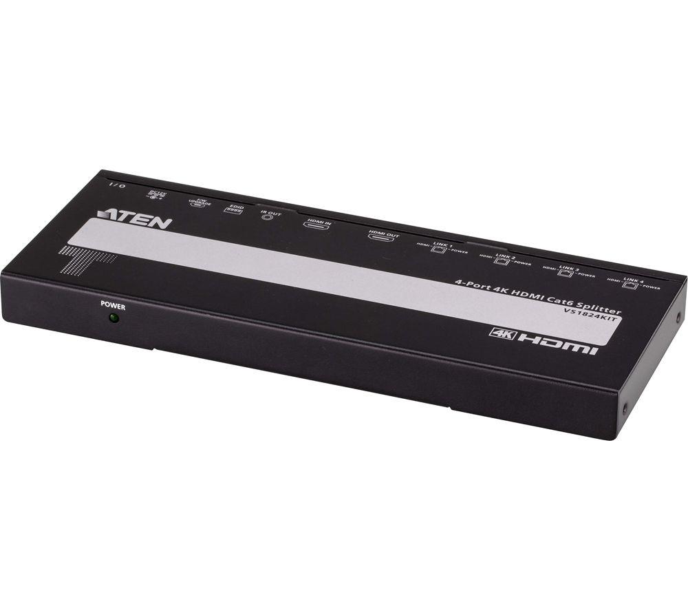 ATEN VS1824 4-Port 4K HDMI Cat 6 Splitter with Receivers image number 4 of 7