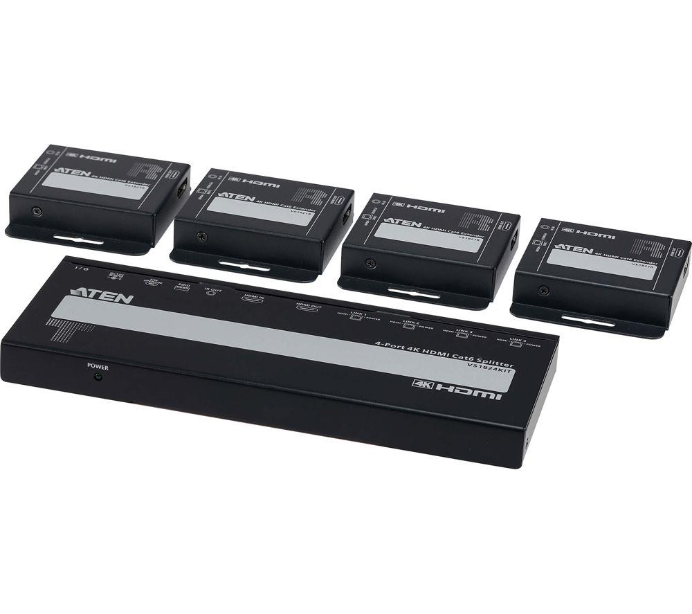 ATEN VS1824 4-Port 4K HDMI Cat 6 Splitter with Receivers image number 5 of 7