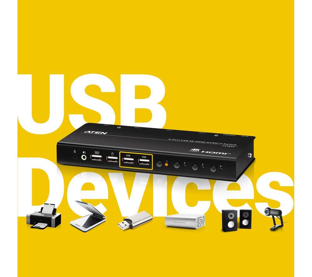 ATEN CS784H 4-Port USB 2.0 HDMI KVMP Switch image number 3 of 4