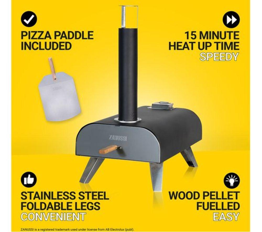 ZANUSSI ZPO1BPC Wood Pellet Pizza Oven - Black image number 5 of 16