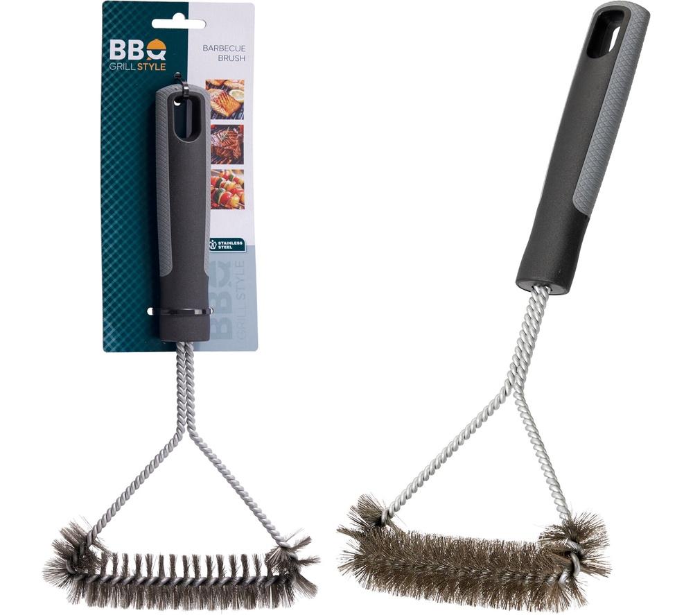 BBQ EQUIPMENT Triangle BBQ Cleaning Brush - Black & Grey image number 3 of 3