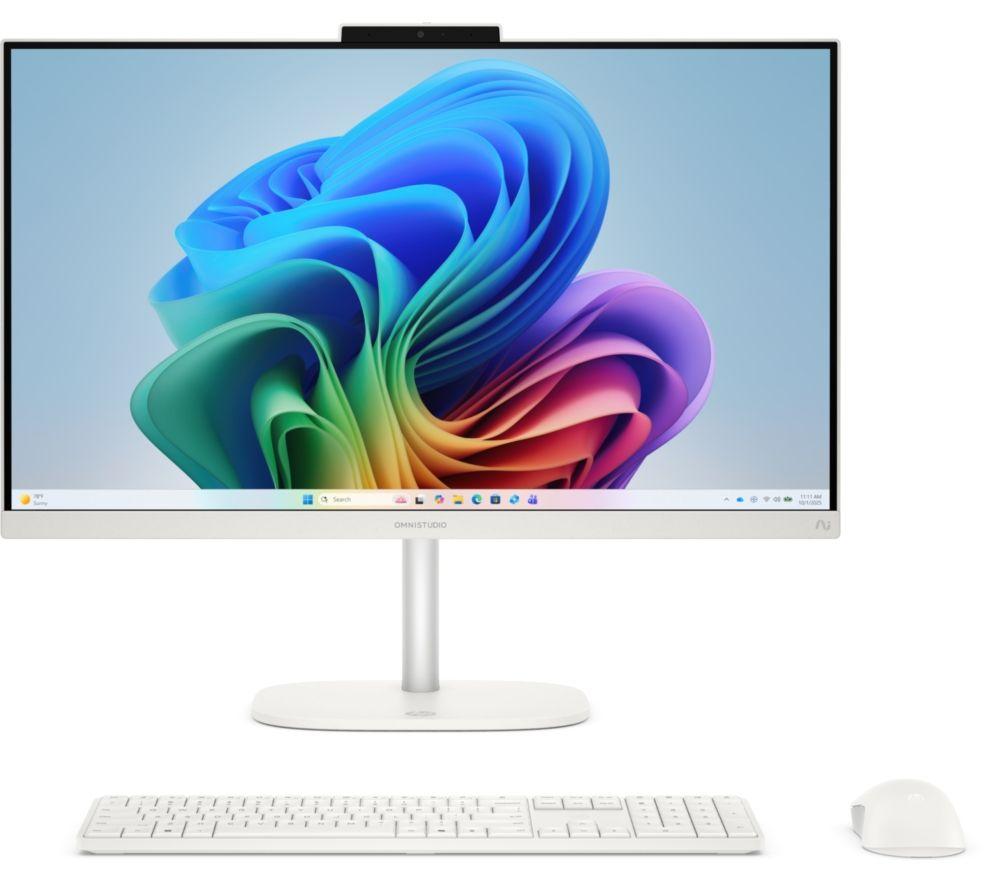 HP OmniStudio 27-cw0002na 27inch All-in-One PC - AMD Ryzen™ AI 7, 1 TB SSD, White