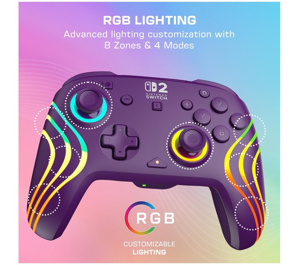 TURTLE BEACH Afterglow Wave Wireless Controller for Nintendo Switch 2 - Purple image number 5 of 16