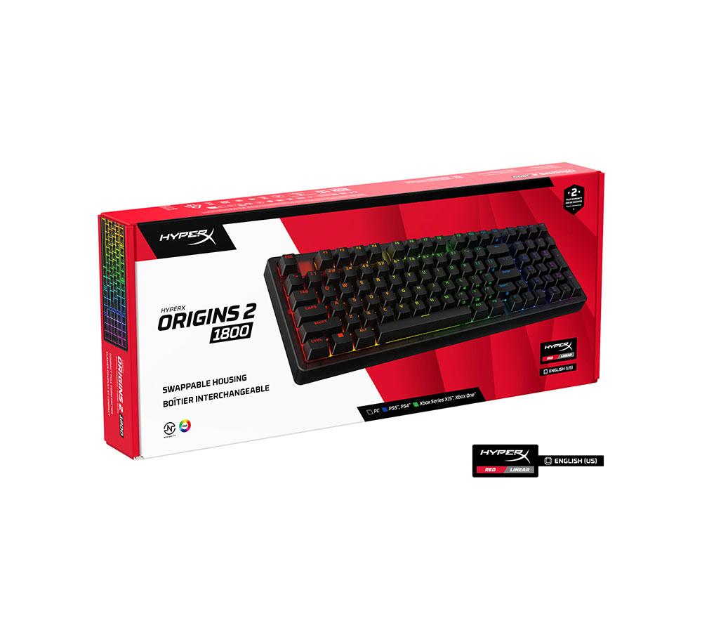 HYPERX Origins 2 1800 RGB Mechanical Gaming Keyboard - Black image number 13 of 13