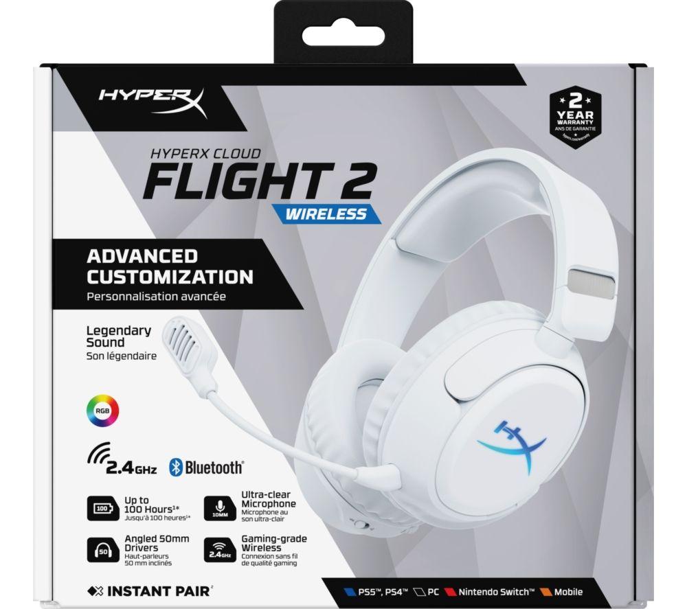 HYPERX Cloud Flight 2 Wireless Gaming Headset - White image number 5 of 5