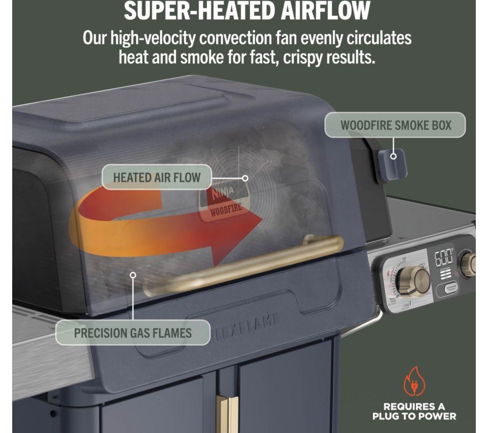 NINJA FlexFlame PG301UKBL Gas BBQ & Outdoor Cooking System - Blue & Gold image number 8 of 13