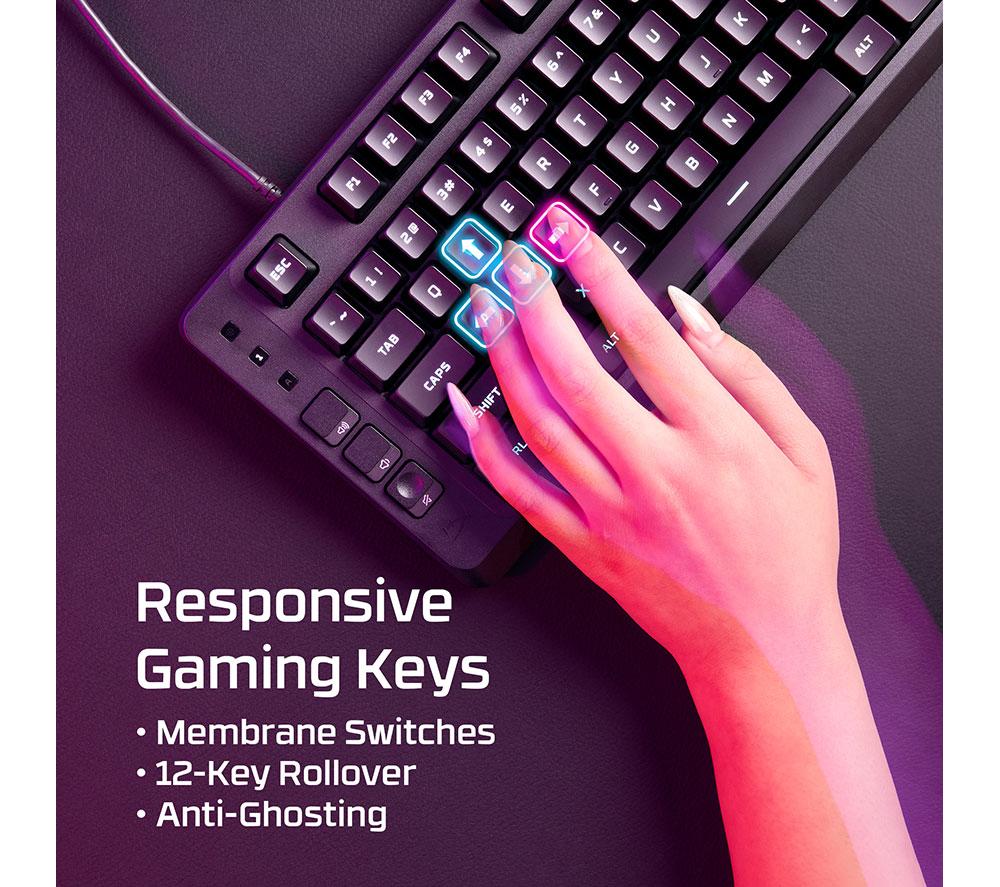 HYPERX Eve 1800 RGB Gaming Keyboard - Black image number 2 of 10