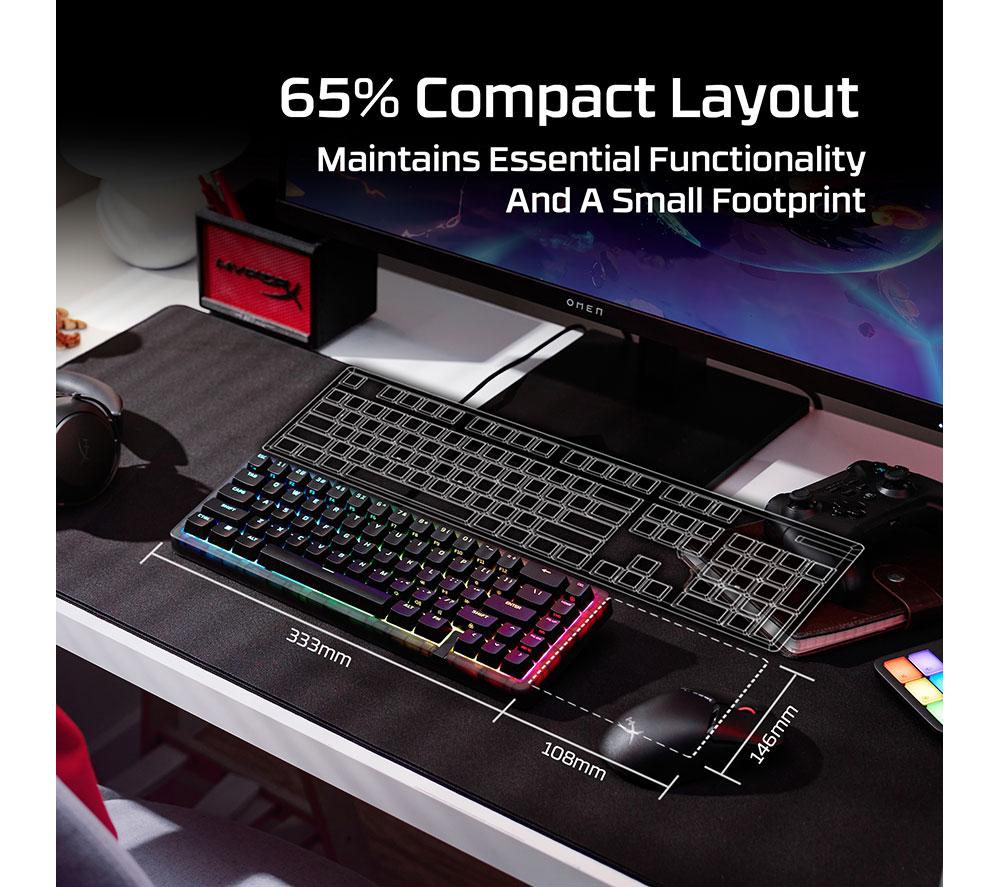 HYPERX Origins 2 65 RGB Mechanical Gaming Keyboard - Black image number 3 of 12
