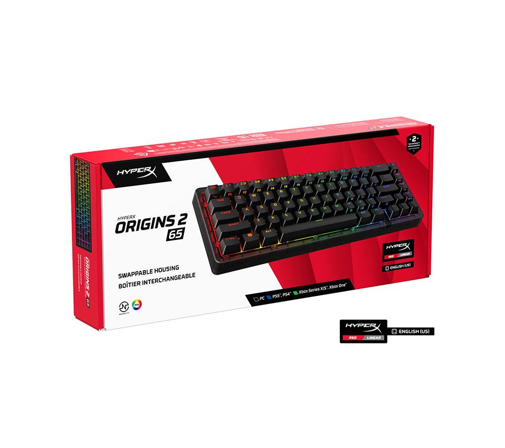 HYPERX Origins 2 65 RGB Mechanical Gaming Keyboard - Black image number 12 of 12
