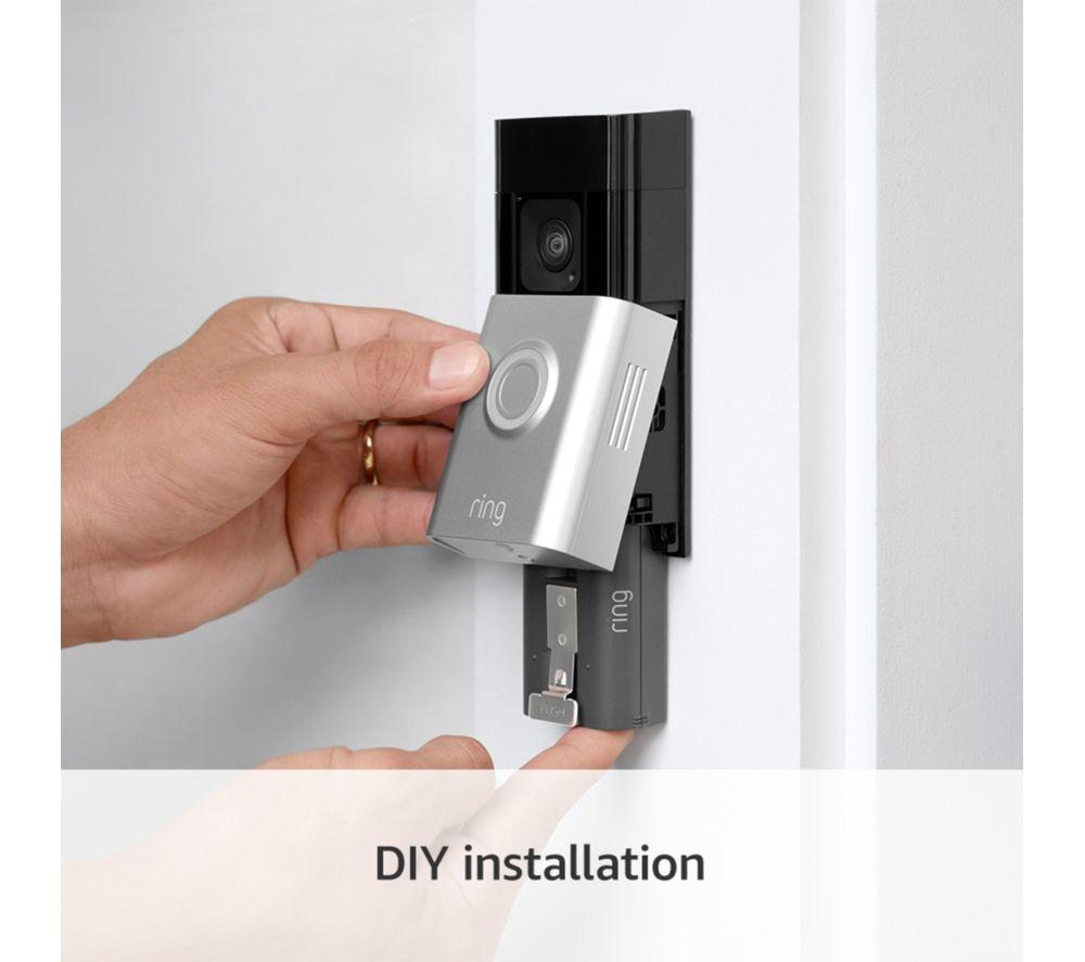 RING Battery Video Doorbell Plus with Extra Battery Pack - Silver image number 4 of 5