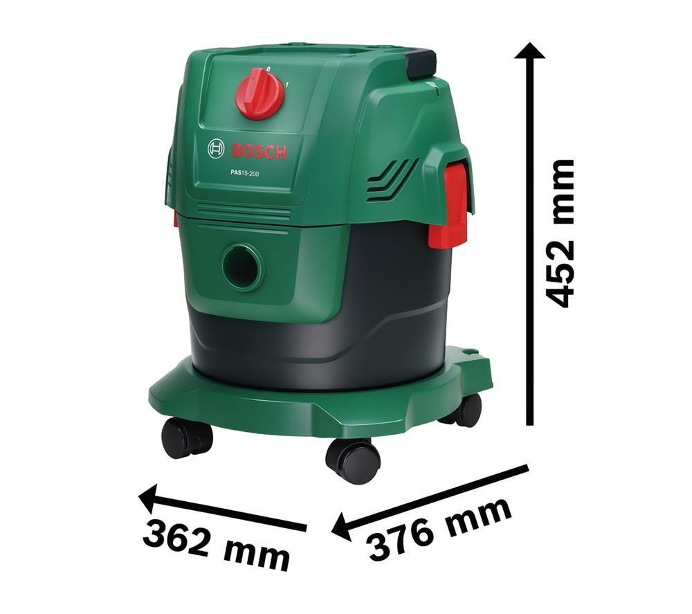 BOSCH PAS15-200 Cylinder Vacuum Cleaner - Green & Black image number 10 of 10