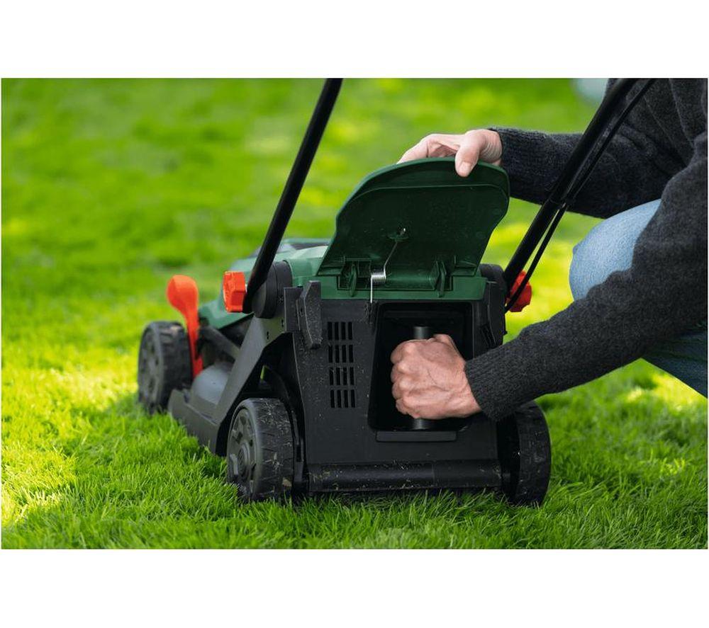 BOSCH Rotak 18V-32 Cordless Rotary Lawn Mower - Green & Black image number 3 of 13
