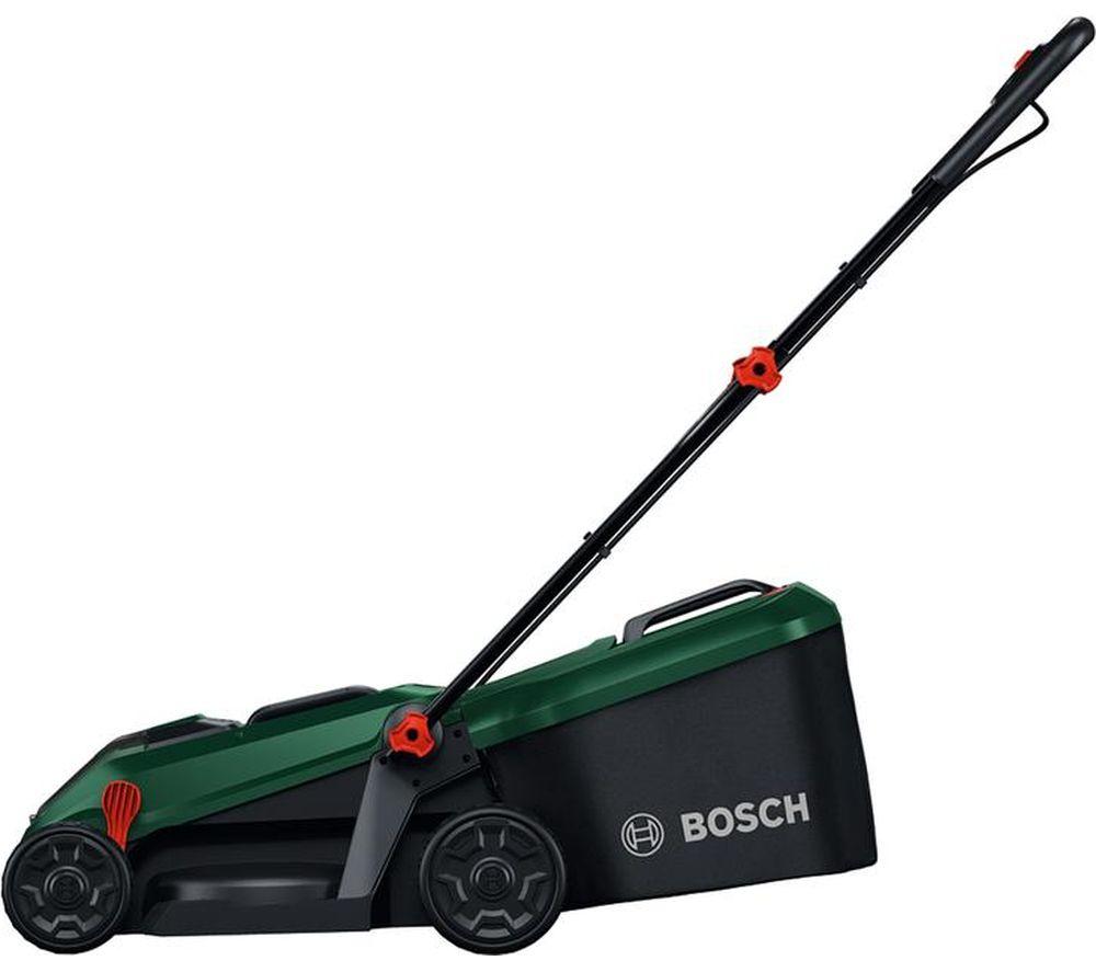 BOSCH Rotak 18V-32 Cordless Rotary Lawn Mower - Green & Black image number 10 of 13