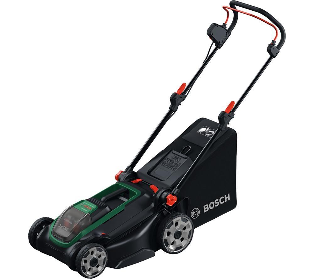 Bosch Rotak 18V2-43 Cordless Rotary Lawn Mower - Green & Black, Black,Green
