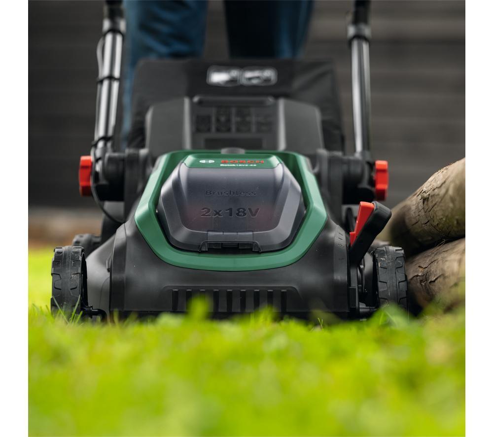 BOSCH Rotak 18V2-43 Cordless Rotary Lawn Mower - Green & Black image number 5 of 10